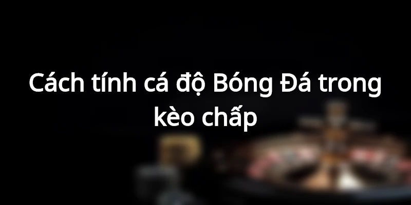Cách tính cá độ Bóng Đá cho kèo chấp vô cùng phổ biến
