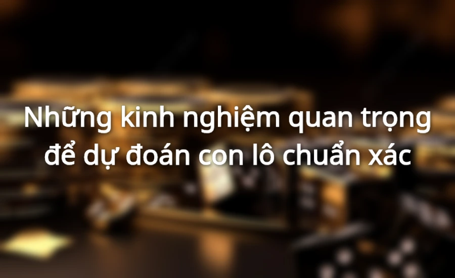 Những kinh nghiệm quan trọng để dự đoán con lô chuẩn xác