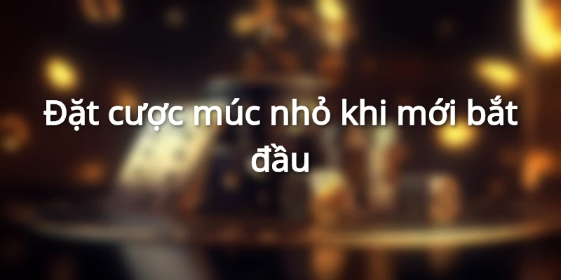 Những anh em tân thủ nên đặt cược ở mức nhỏ